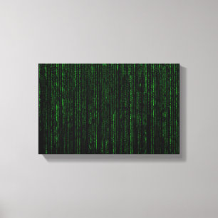 Lienzo Código de la computadora verde de Nerdy