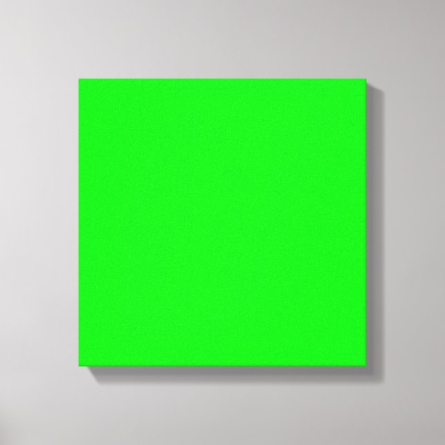 Lienzo Código hexagonal verde neón 00FF00 (Anverso)