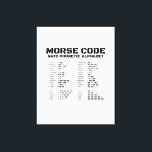 Lienzo Código Morse Alfabeto fonético OTAN<br><div class="desc">Código Morse Alfabeto fonético OTAN</div>