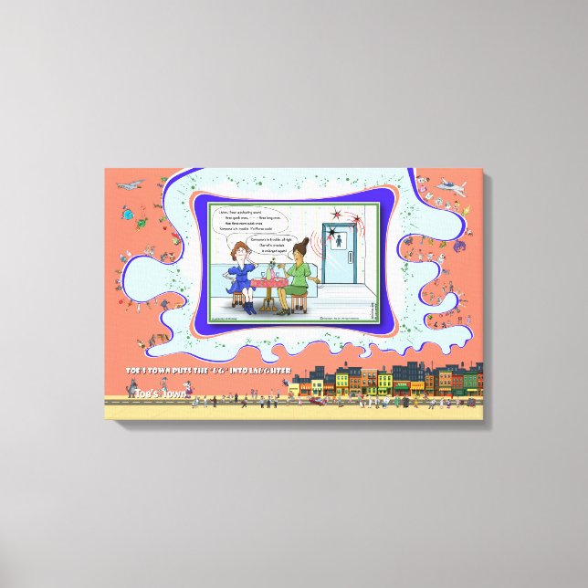 Lienzo Código Morse | Humor Absurdo de Juego de Palabras  (Anverso)