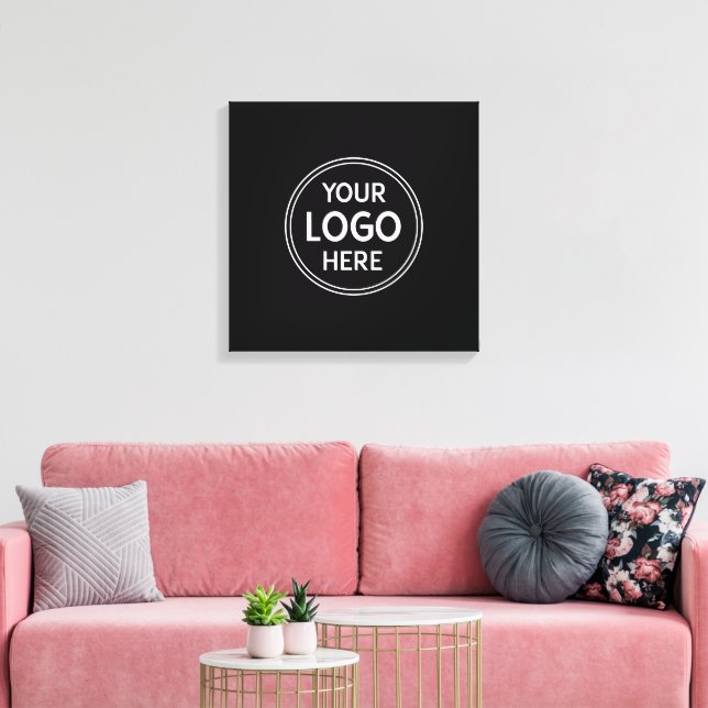 Lienzo Código QR personalizado, moderno, elegante, monocr (Insitu (Sala de estar))