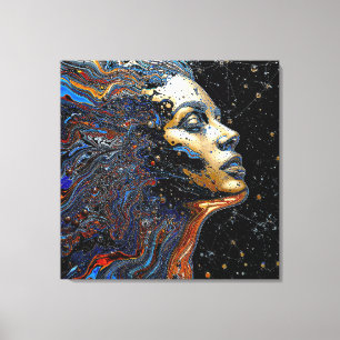 Lienzo "Cognición Celestial" – Un Retrato Surrealista