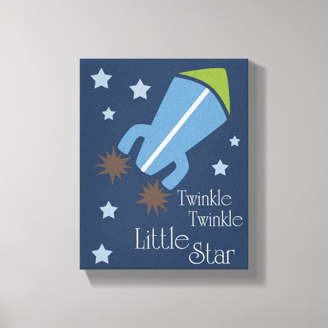 Lienzo Cohetes del espacio exterior Twinkle Twinkle Marin (Anverso)