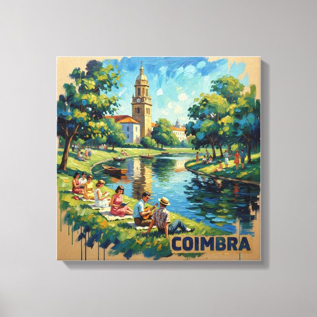 Lienzo Coimbra Portugal Riverside Charm Stretched Canvas (Anverso)