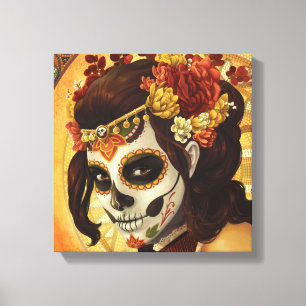 Lienzo Cojín decorativo Dia De Los Muertos