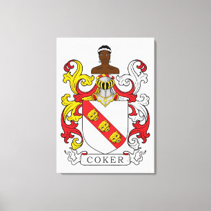 Lienzo Coker Family Crest