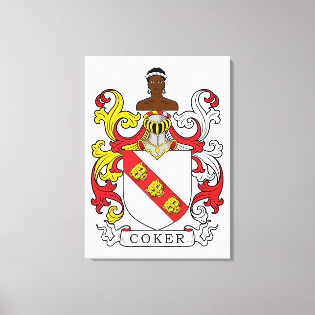 Lienzo Coker Family Crest (Anverso)