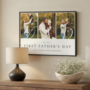 Lienzo Colage de Fotos del Papá Primer Regalo para el Día