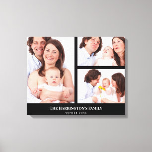 Lienzo Colage de fotos familiares personalizadas en 3 sec