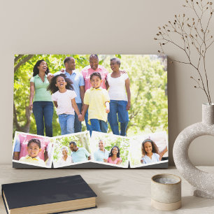 Lienzo Colage de Fotos Familiares Tira de Fotos en Zigzag