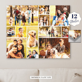 Lienzo Colaje de 12 Fotos Único Minimalista Sencillo