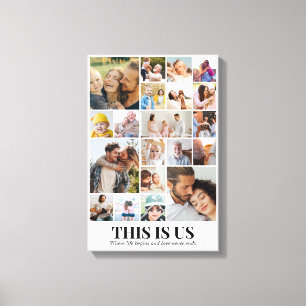 Lienzo Colaje de Fotos 20 Imágenes 12x18 16x24 20x30 24x3