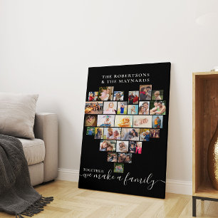 Lienzo Colaje de Fotos en Forma de Corazón Personalizado