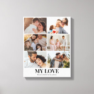 Lienzo Colaje de Fotos Personalizado 6 Imágenes Cuadrícul