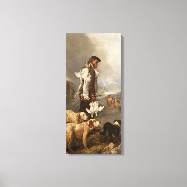 Lienzo Colas de tiro de invierno de Ansdell y Ptarmigan (Anverso)