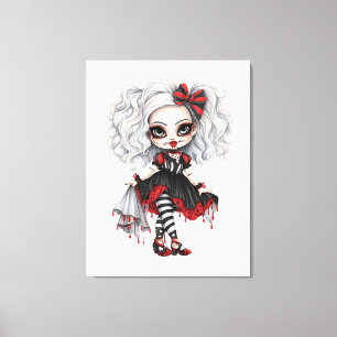 Lienzo Colección de diseño de Halloween Chica lindo 7