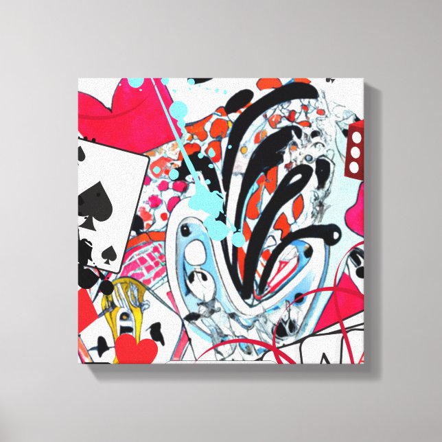 Lienzo Colección de juegos de tarjetas (Anverso)