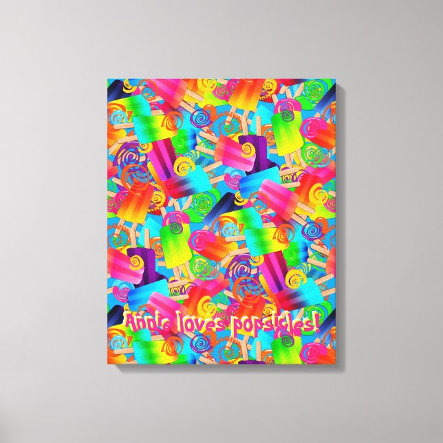 Lienzo Colección de Locos Personalizados - Swirls Popsicl (Anverso)