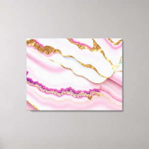 Lienzo Colección de moda de ácaros de mármol rosa azul cl