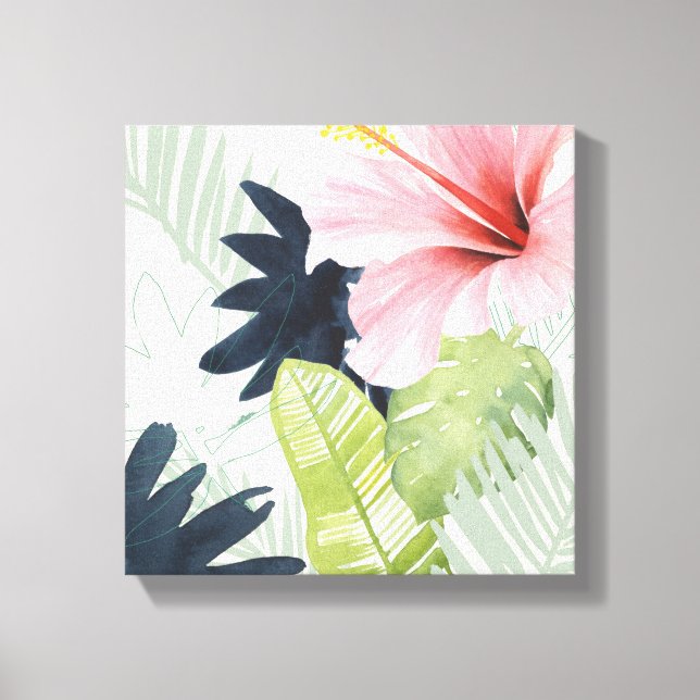 Lienzo Colección de punzonado tropical (Anverso)