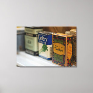 Lienzo Colección de rack de especias vintage