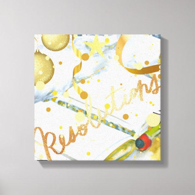 Lienzo Colección de resoluciones de Año Nuevo (Anverso)