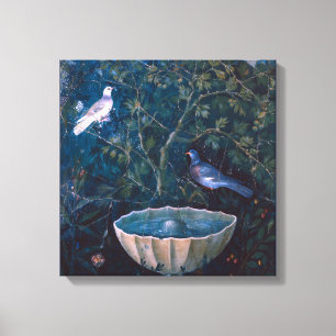 LIENZO COLECCIÓN POMPEII / PALOMAS EN EL JARDÍN