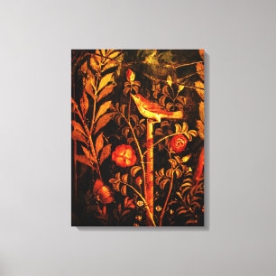 Lienzo COLECCIÓN POMPEII RUCIÉNAGA CON ROSAS, Rojo