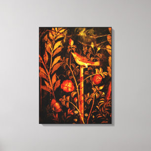 Lienzo COLECCIÓN POMPEII RUCIÉNAGA CON ROSAS, Rojo