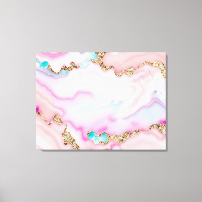 Lienzo Colección popular de mármol rosa pálido rosa rosa  (Anverso)