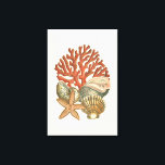 Lienzo Colección Sealife<br><div class="desc">Esta impresión de arte muestra imágenes nítidas y vívidas con un alto grado de precisión de color. Obtén tu colección de mariscos hoy en esta huella vintage. Su hermoso arrecife de coral rojo y su hermosa estrella de mar serán excelentes en cualquier producto.</div>