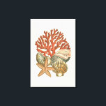 Lienzo Colección Sealife<br><div class="desc">Esta impresión de arte muestra imágenes nítidas y vívidas con un alto grado de precisión de color. Obtén tu colección de mariscos hoy en esta huella vintage. Su hermoso arrecife de coral rojo y su hermosa estrella de mar serán excelentes en cualquier producto.</div>
