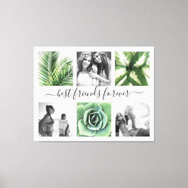 Lienzo Colecciones fotográficas de mejores amigos de la m (Anverso)