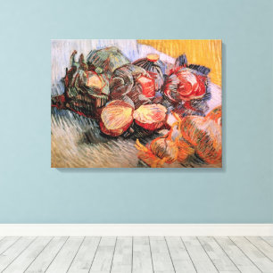 Lienzo Coles rojas y cebolla de Vincent van Gogh