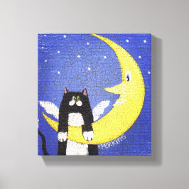 Lienzo Colgando en la luna