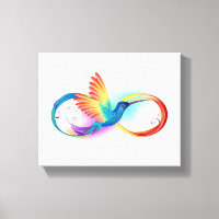 Colibrí arcoiris con símbolo Infinity