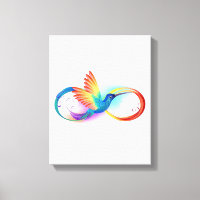 Colibrí arcoiris con símbolo Infinity