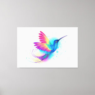 Lienzo Colibrí arcoiris exótica