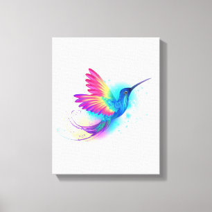 Lienzo Colibrí arcoiris exótica
