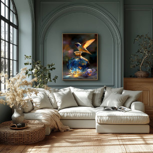 Lienzo Colibrí de la luz - Perfume azul encantado