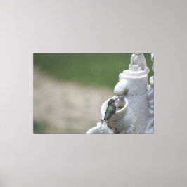 Lienzo Colibrí En La Fuente