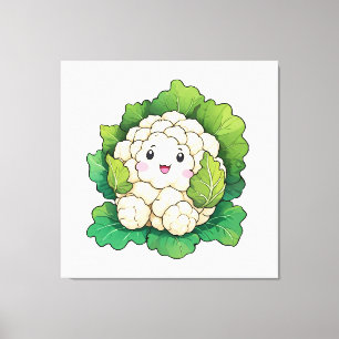 Lienzo Coliflor Kawaii