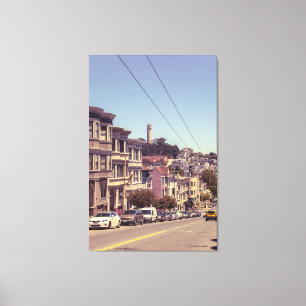 Lienzo Colina rusa con Torre Coit
