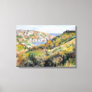 Lienzo Colinas de Renoir alrededor de la bahía de Moulin