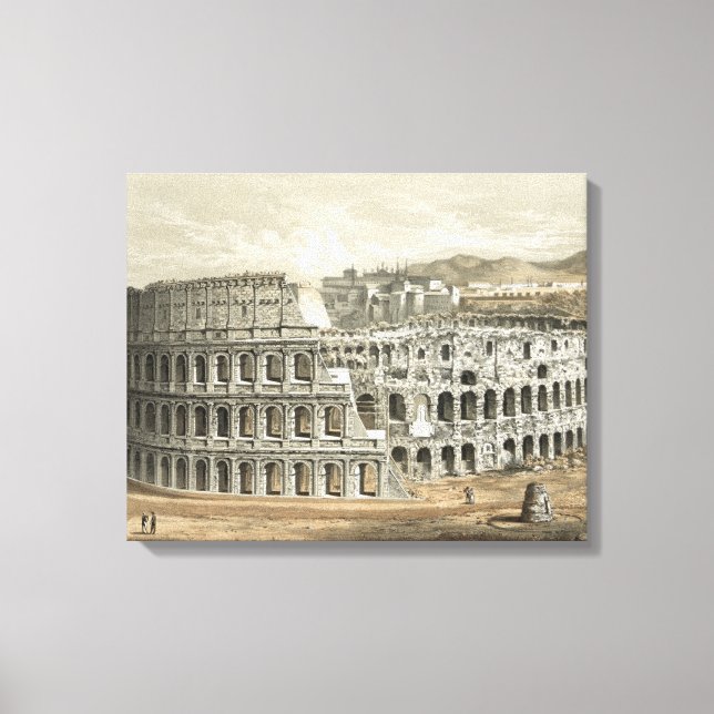 Lienzo Coliseo romano Vintage Art (Anverso)