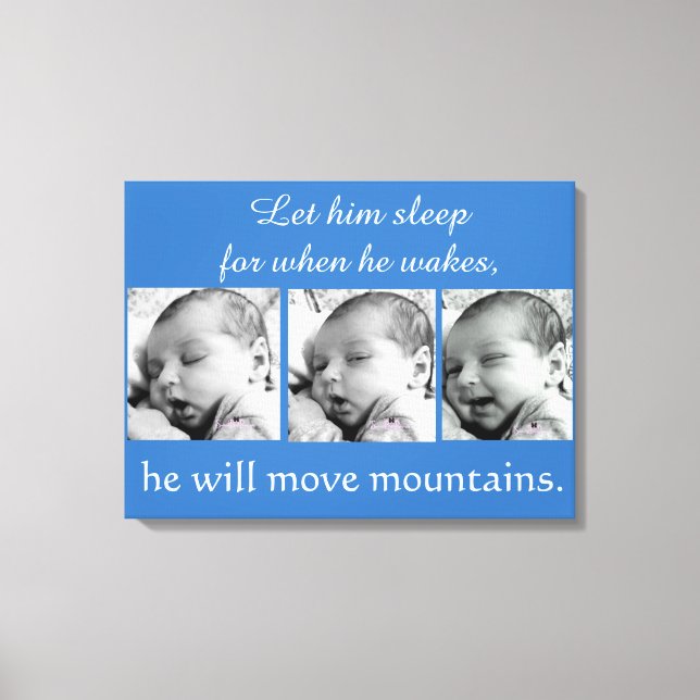 Lienzo Collage de Baby Boy, 3 fotos (Anverso)