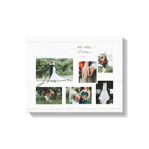 Collage de Bodas de escritura de madera rústica 6 