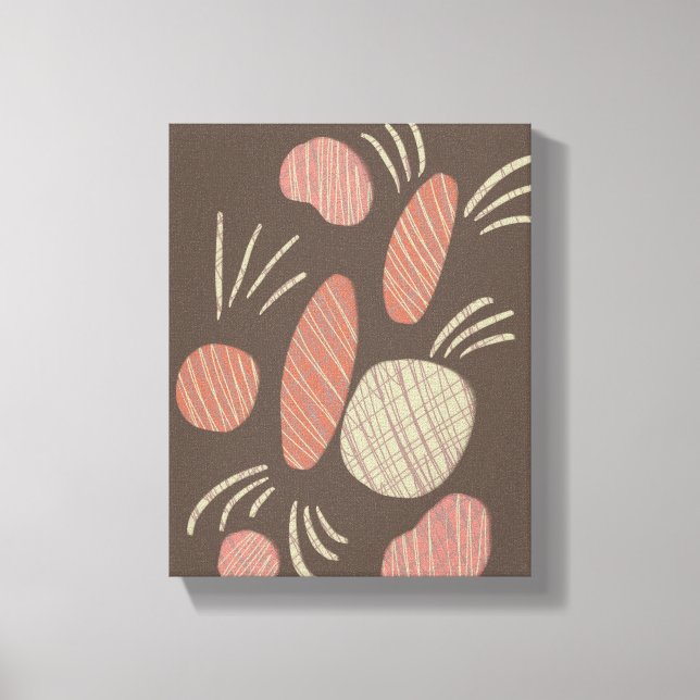 Lienzo Collage de Boho Organic Stone Boulders (Anverso)