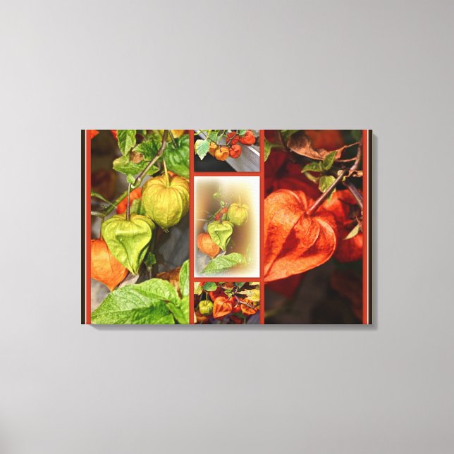 Lienzo Collage de faroles chinos (Anverso)