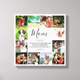 Lienzo Collage de fotos 12 con guión elegante de la cita 